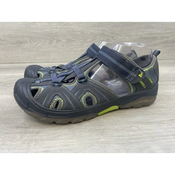 Merrell Boys Sandal Blue 6 Outdoor Hiking Trail Adjustable Strap Waterproof - Picture 3 of 12